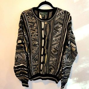 Vintage Textured Coogi Style Croft & Barrow Sweater size XLT